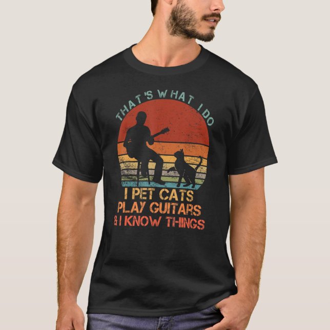 Das ist, was ich tue, ich füttere Katzen spielen G T-Shirt (Vorderseite)
