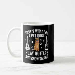 Das ist was ich tue ich streichle Hunde spiele Git Kaffeetasse