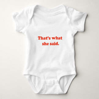 Das ist, was sie 3 sagte baby strampler