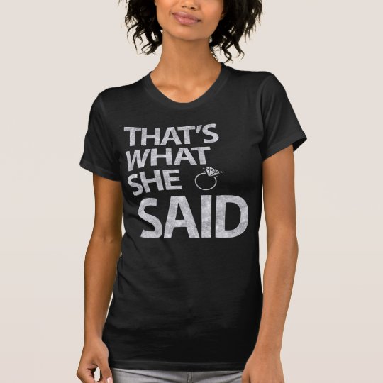 Das ist, was sie silberne Glitter-Shirts sagte T-Shirt
