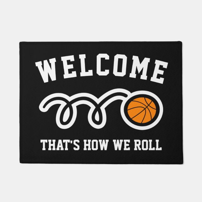 Das ist, wie ich lustiges Basketbalwillkommen Fußmatte (Vorderseite)