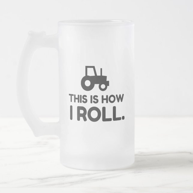 DAS IST, WIE ICH ROLLE TRACTOR MATTGLAS BIERGLAS (Links)