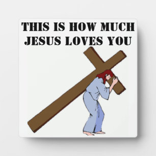 DAS IST, WIE VIEL JESUS LIEBEN SIE FOTOPLATTE