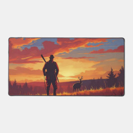 Das Jägerdilemma bei Sonnenuntergang Schreibtischunterlage
