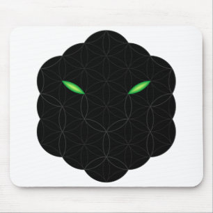 Das Jaguar-Gesicht des Lebens - Heilige Tiere 02. Mousepad
