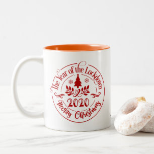 Das Jahr der Blockade 2020 Frohe Weihnachtsfeier Zweifarbige Tasse