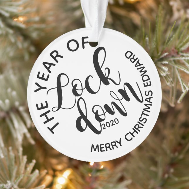 Das Jahr der Lockerung 2020 frohe Weihnachten Ornament (Baum)