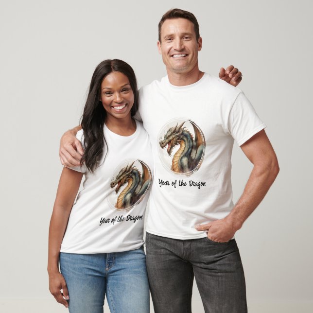 Das Jahr der Wasserfarbe des Drachen T-Shirt (Unisex)