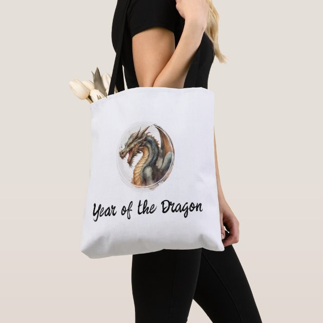 Das Jahr der Wasserfarbe des Drachen Tasche (Von Nahem)