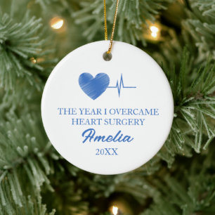 DAS JAHR, IN DEM ICH DIE HERZCHIRURGIE ÜBERWUNDEN KERAMIK ORNAMENT