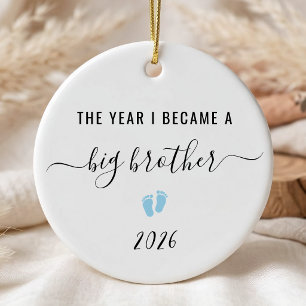 Das Jahr, in dem ich ein großer Bruder wurde Keramik Ornament
