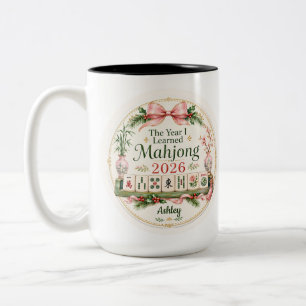 Das Jahr, in dem ich Mahjong lernte - Geschenk für Zweifarbige Tasse