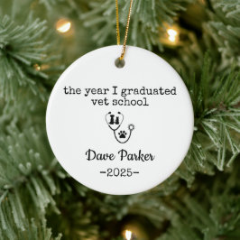 Das Jahr, in dem ich mein Veterinärstudium abschlo Keramik Ornament