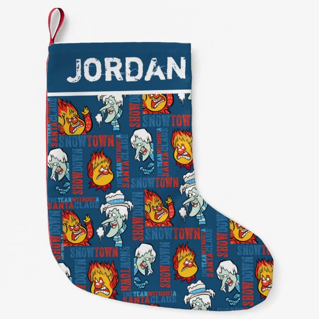DAS JAHR OHNE SANTA CLAUS™ Snowtown Showdown Kleiner Weihnachtsstrumpf (Vorderseite)