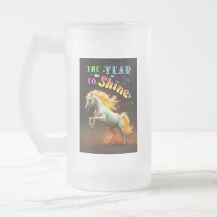 Das Jahr zum Strahlen Mattglas Bierglas