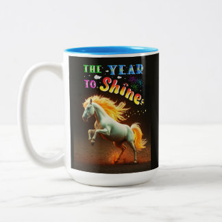 Das Jahr zum Strahlen Zweifarbige Tasse