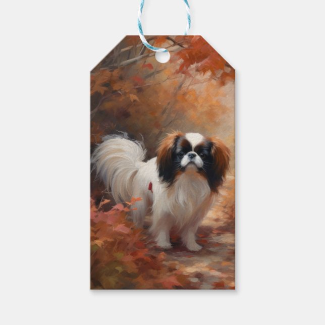 Das japanische Kinn im Herbst Inspiriere Geschenkanhänger (Vorderseite)