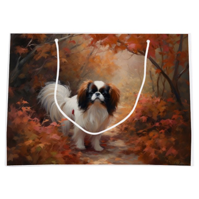 Das japanische Kinn im Herbst Inspiriere Große Geschenktüte (Vorderseite)