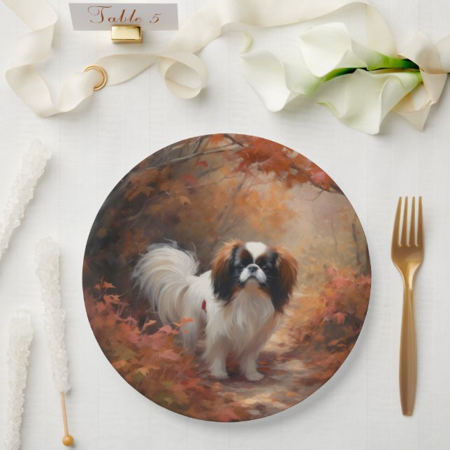 Das japanische Kinn im Herbst Inspiriere Pappteller (Hochzeit)