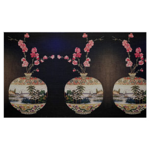 Das japanische Vase-Fabric Stoff