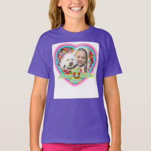 Das Jeanne u. Baumwollshow-Herz besprüht Logo T-Shirt
