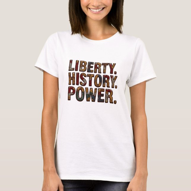 Das jugendliche afrikanische Stoffmuster "Freiheit T-Shirt (Vorderseite)