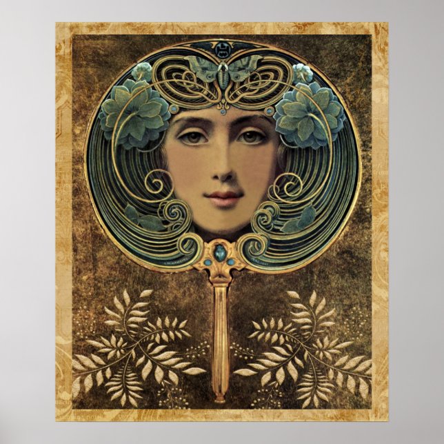 Das Jugendstil-Blickfeld Poster (Vorne)