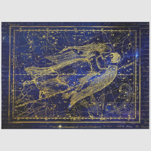 das Jungfrau-Konstellationspapier Seidenpapier (Vorderseite)