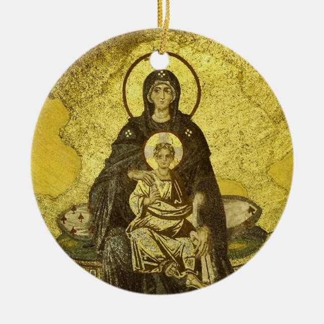 Das Jungfrau-und Kindermosaik vom Hagia Sophia Keramikornament (Vorne)