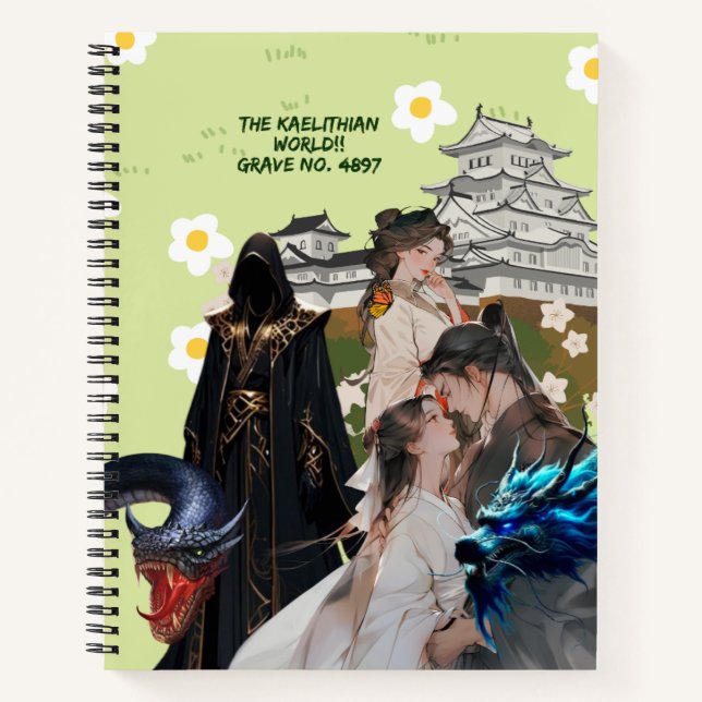 Das Kaelithian World Spiral Notebook Notizbuch (Vorderseite)