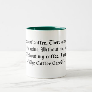Das Kaffee-Kredo Zweifarbige Tasse