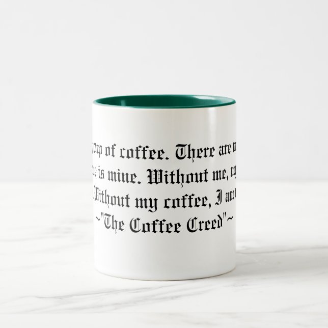 Das Kaffee-Kredo Zweifarbige Tasse (Mittel)