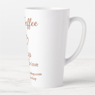 Das Kaffeehaus und das Website-Sozial-Media-Geschä Milchtasse