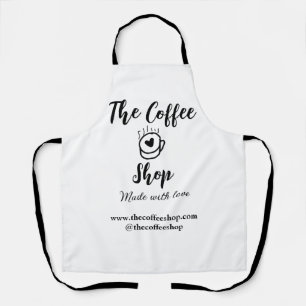 Das Kaffeehaus und das Website-Sozial-Media-Geschä Schürze