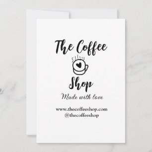 Das Kaffeehaus und Website Social Media Geschäft Einladung