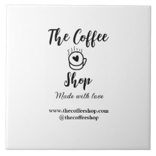 Das Kaffeehaus und Website Social Media Geschäft Fliese