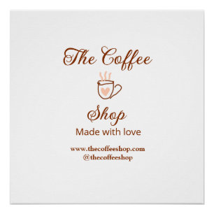 Das Kaffeehaus und Website Social Media Geschäft Poster