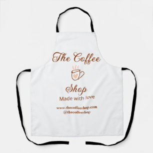 Das Kaffeehaus und Website Social Media Geschäft Schürze