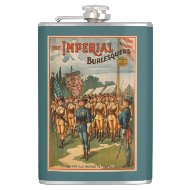 Das KaiserBurlesquers weibliche Soldat-Spiel Flachmann (Vorderseite)