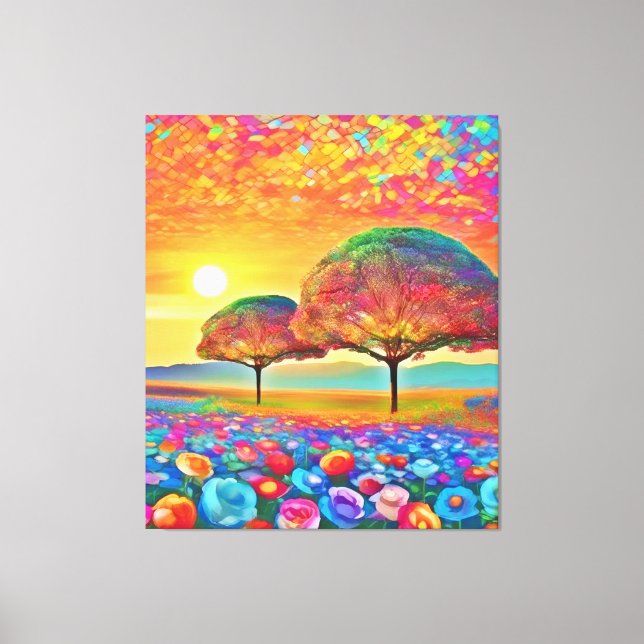 Das Kaleidoskop der Sonnenuntergang Leinwanddruck (Vorderseite)