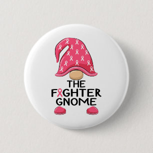 Das Kämpfer-Gnome - Brustkrebs-Bewusstsein Button