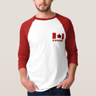 Das Kanada-Flaggen-Baseball-Jersey-Andenken-Shirt T-Shirt