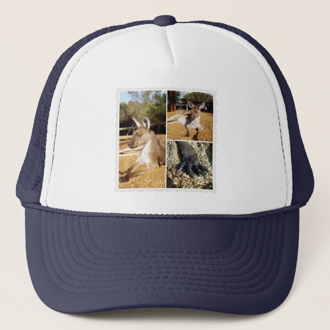 Das Kangaroo Picture Collage, Truckers Hat Truckerkappe (Vorderseite)