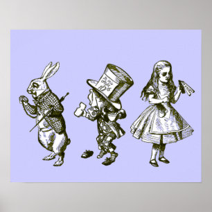 Das Kaninchen, die Hatter und die Alice in Blue Ti Poster