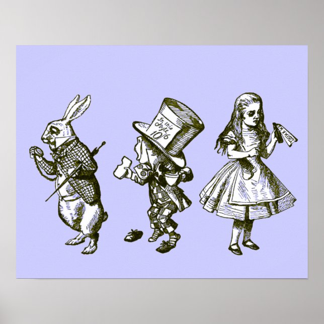 Das Kaninchen, die Hatter und die Alice in Blue Ti Poster (Vorne)