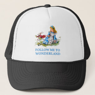 Das Kaninchen erklärt Alice, "Follow-me nach Truckerkappe