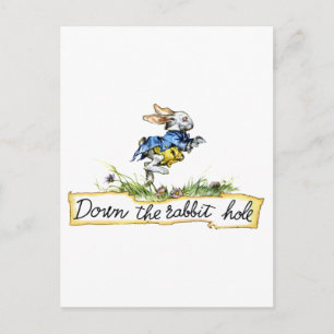Das Kaninchenloch entlang Postkarte