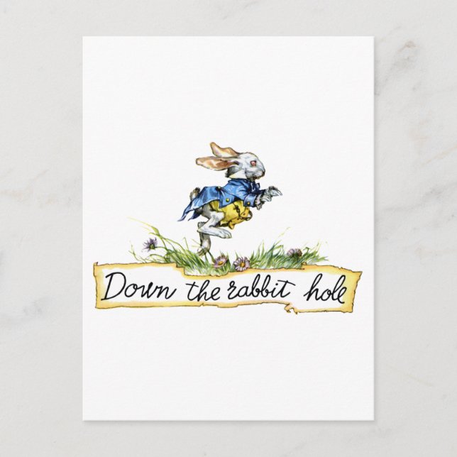 Das Kaninchenloch entlang Postkarte (Vorderseite)