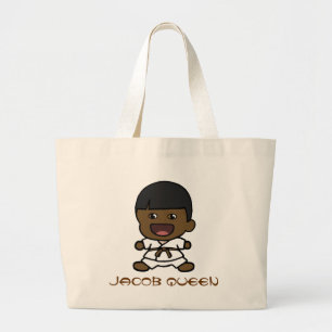 Das Karate-Taschen-Tasche des schwarzen Jungen Jumbo Stoffbeutel