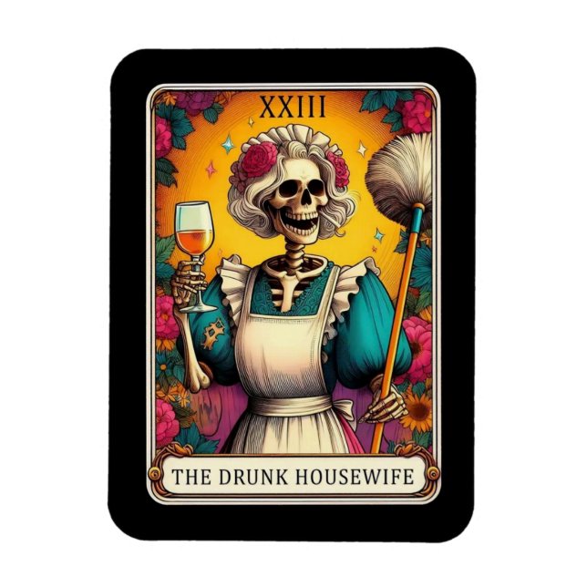 Das Kartenmagazin der Betrunkenen Hausfrau Tarot Magnet (Vertikal)